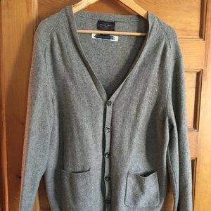 Grey wool cardigan